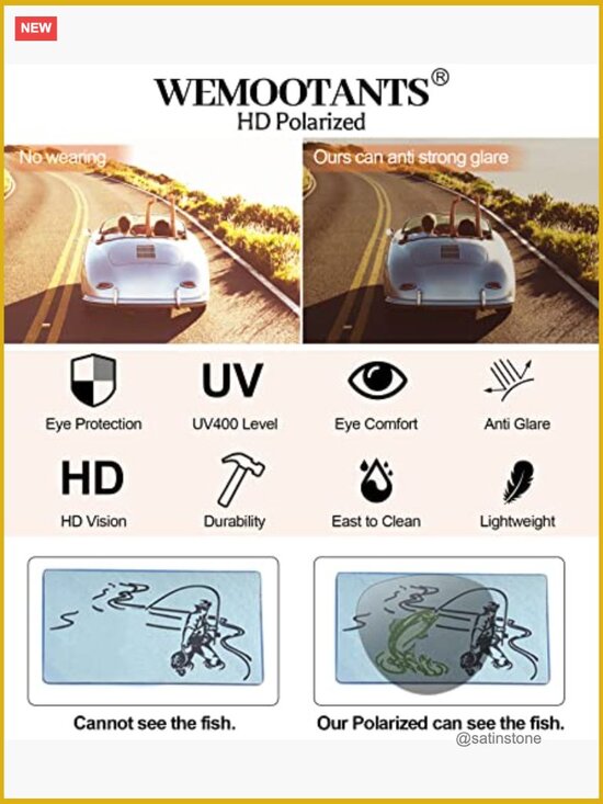 Polarized Cat Eye Sunglasses UV400 Retro Oversized Wrap Style main image 4
